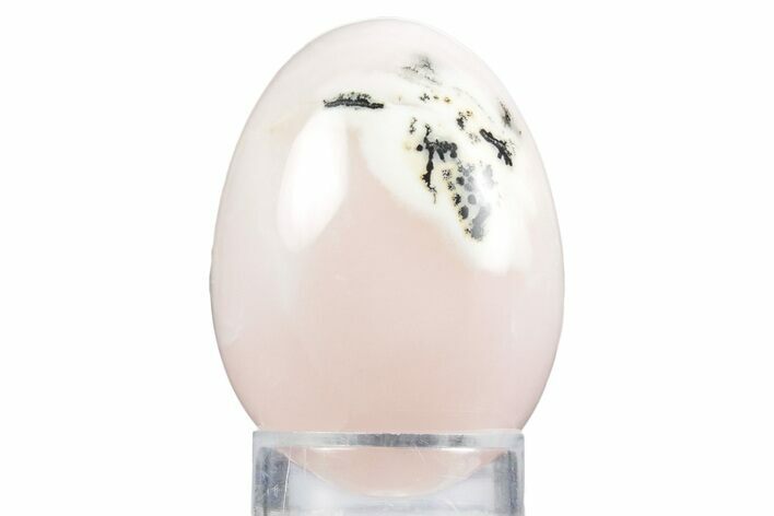 Polished Banded Pink Mangano Calcite Egg - Fluorescent! #356240